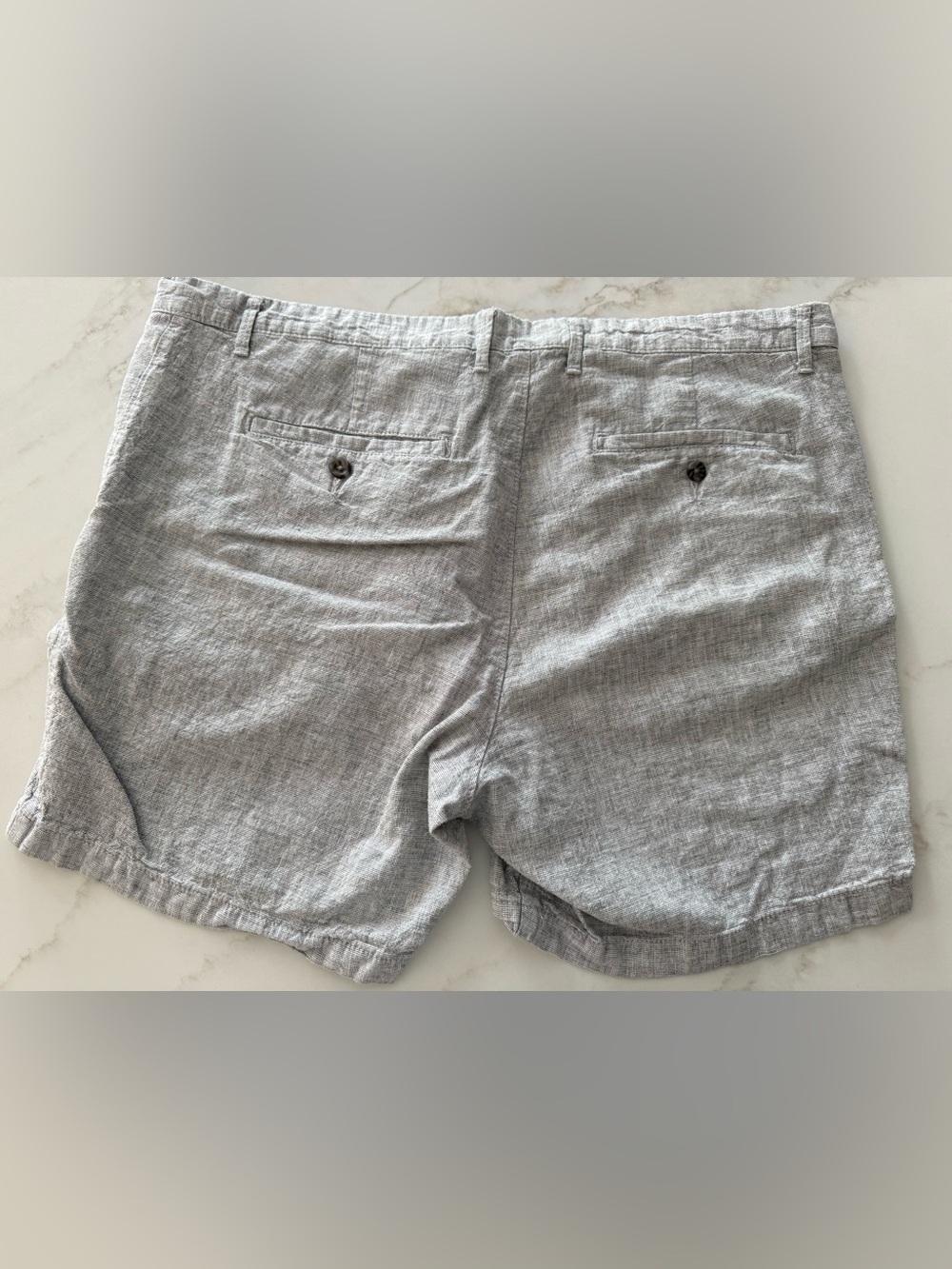 Goodfellow & Co Light Gray Linen Blend Men’s Shorts Size 40, 7” Inseam - Picture 5 of 7